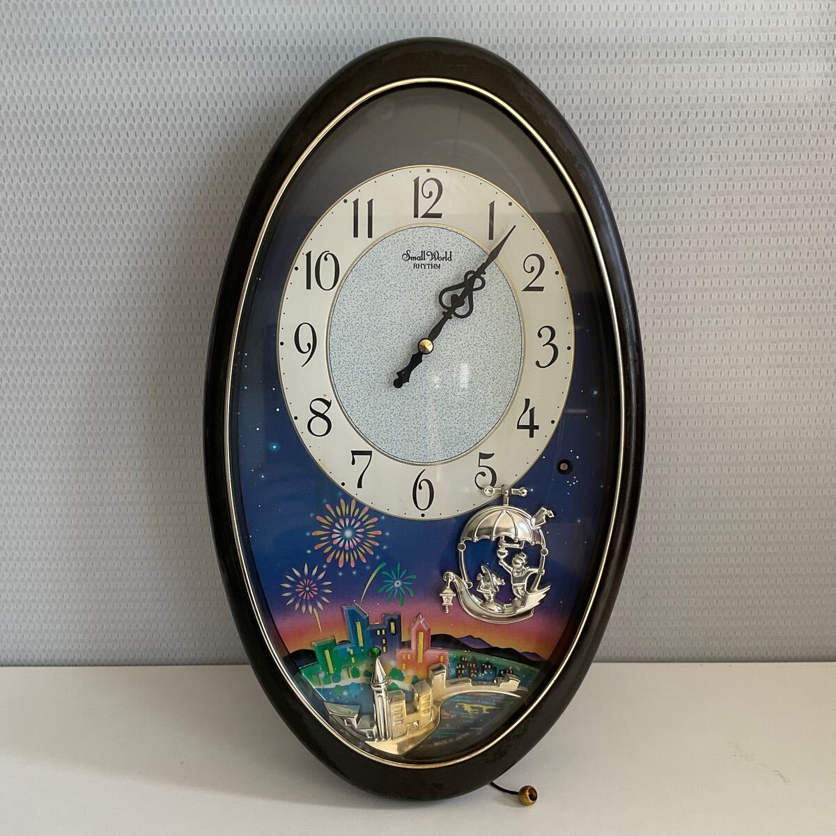 美品‼️RHYTHM スモールワールド 4MN452RH電波時計 からくり時計
