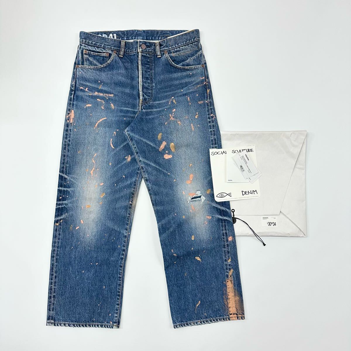 visvim W32 L30 denim visvim SOCIAL SCULPTURE 04 DAMAGED-8 F.I.L. 