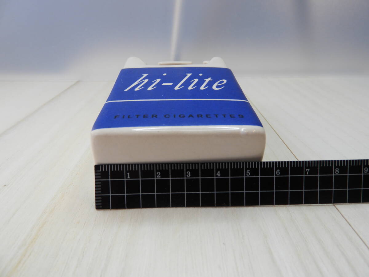 傷や汚れあり】◇中古品◇タバコパッケージ型 灰皿 陶器製 hi-lite