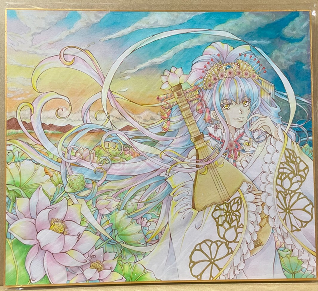 切り絵【弁財天/弁才天】女神☆琵琶☆仏画☆即決☆定額