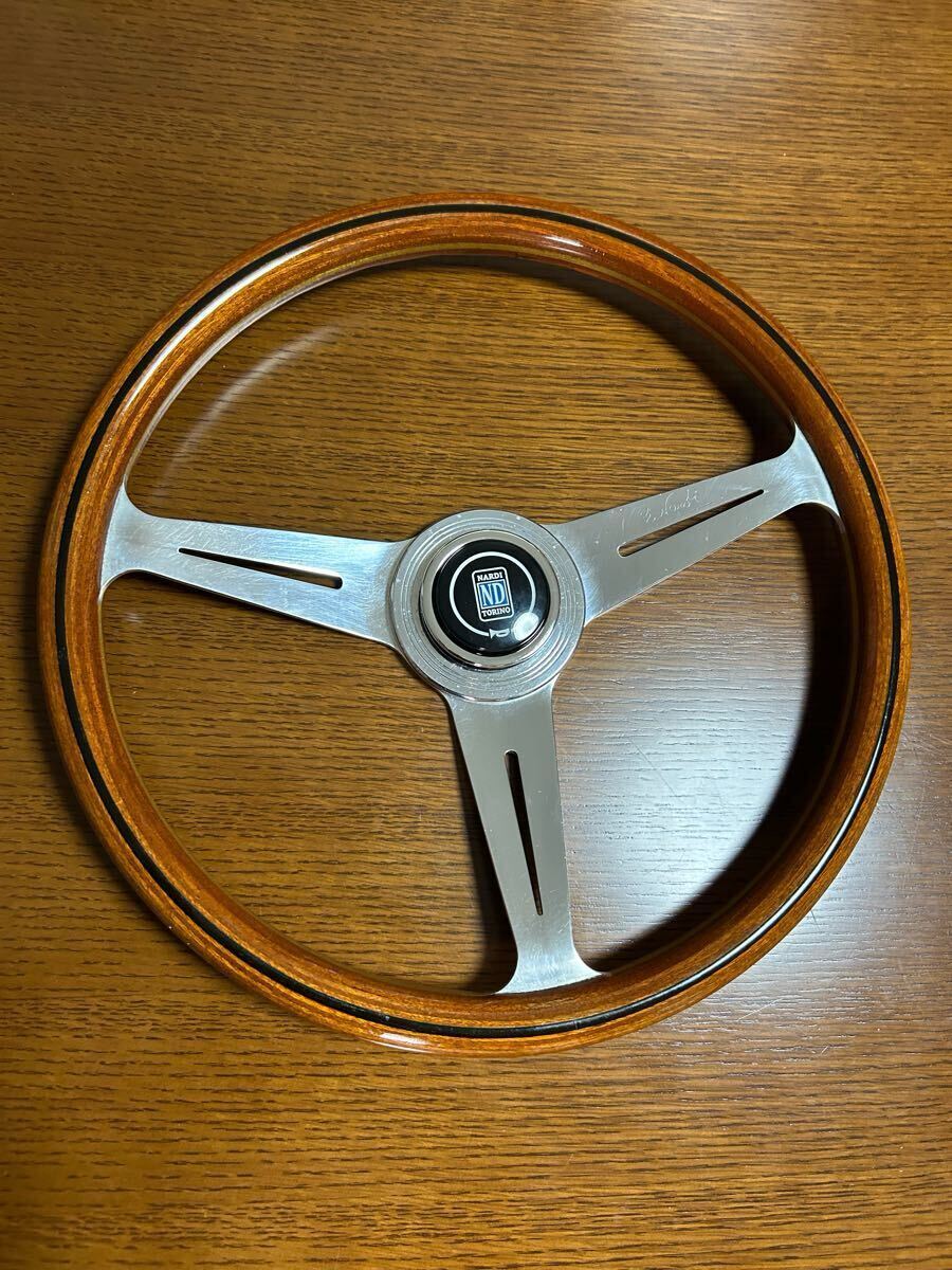 当時物 NARDI クラシック 36φ ウッド ステアリング ゴールド メッキ
