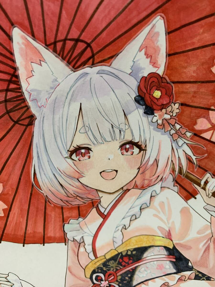 手描きイラスト ケント紙 コピック カラー かわいい イラスト 創作