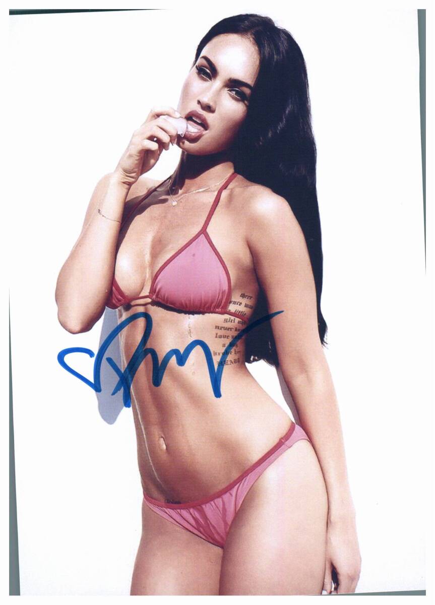 H 2L判 ミーガン・フォックス Megan Fox 直筆サイン写真 証明書COA 2の