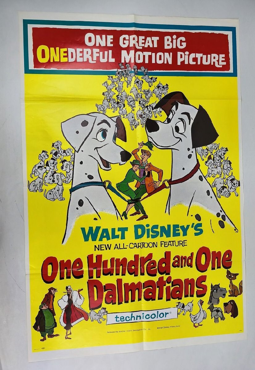 【やや傷や汚れあり】US 1sh【101匹わんちゃん】(One Hundred and One Dalmatians) ウォルトディズニー_長 ...