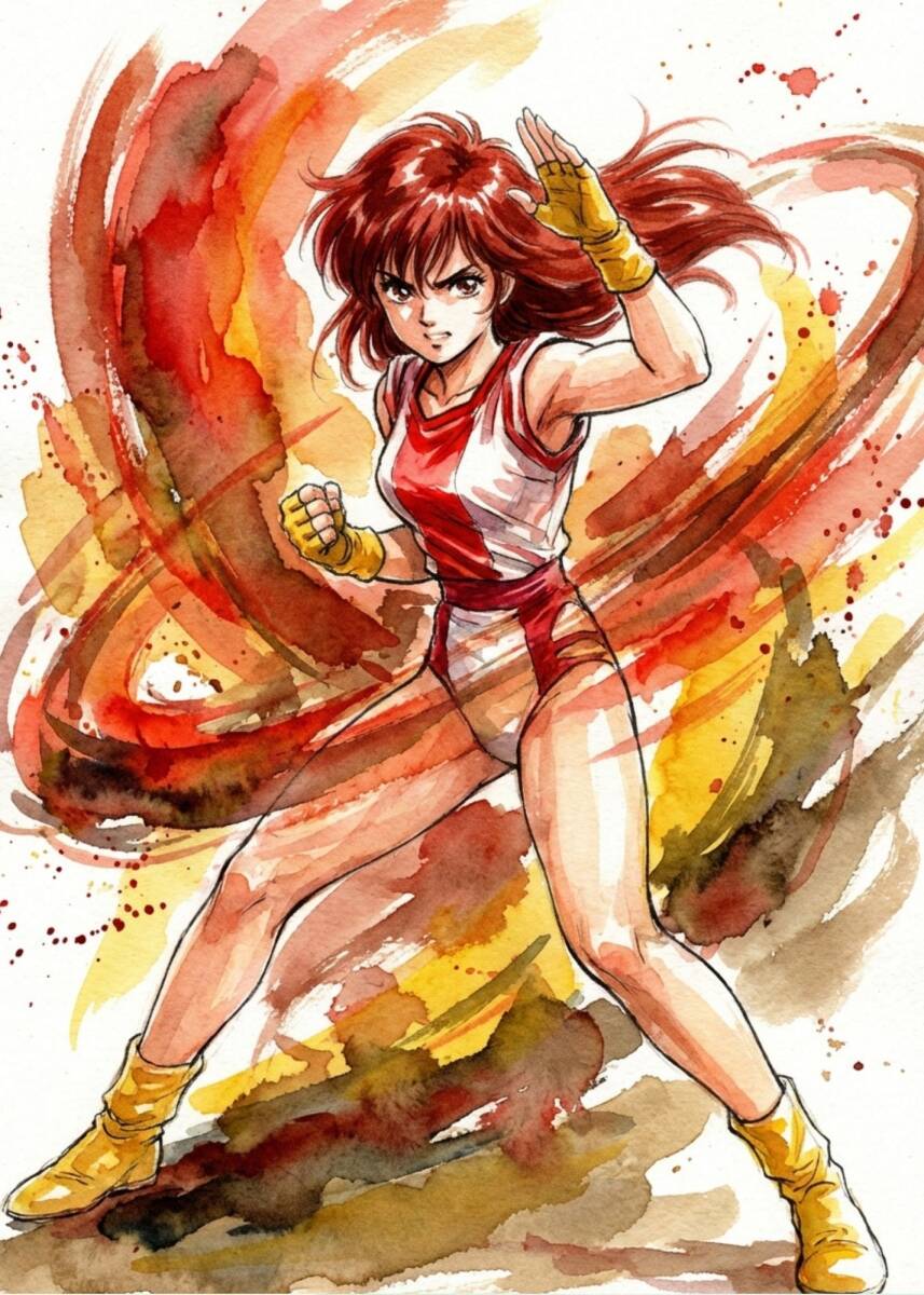 窪岡俊之 直筆イラストサイン色紙「トップをねらえ!」タカヤ・ノリコの