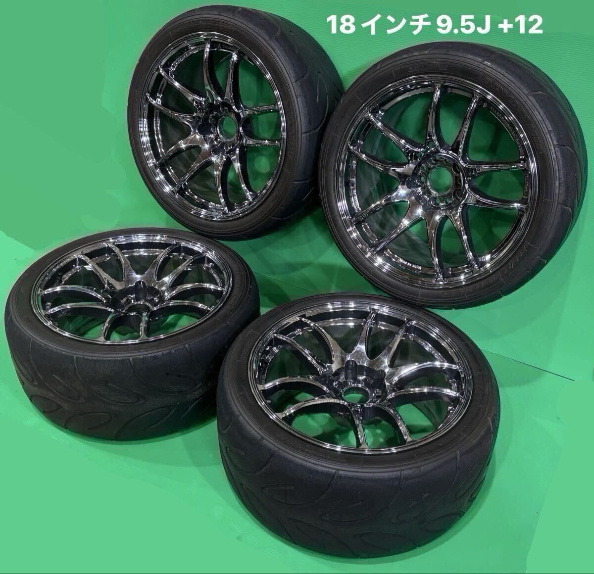 WORK EMOTION kiwami 18×7.5J +53 pcd114.3○215/40R18 深溝タイヤ 4本