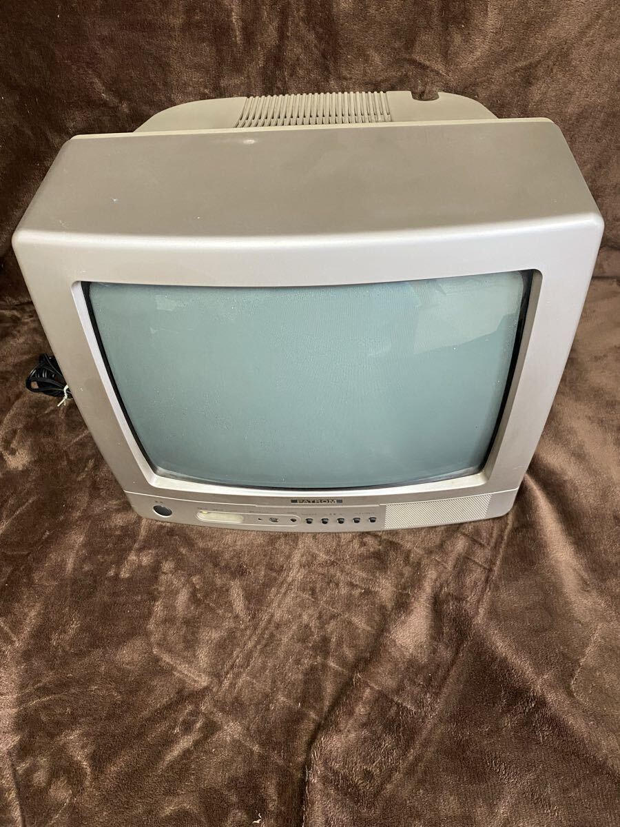 中古】【ジャンク】 昭和レトロ 木調カラーテレビ ブラウン管テレビ