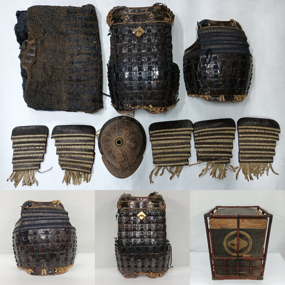 中古】□秋水□鎖帷子頭巾 （検）鎧部品 防具 忍者 武具 甲冑の落札