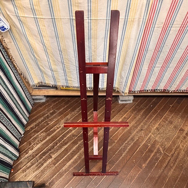 古道具　月光荘　木製　折りたたみ椅子 中古】希少☆月光荘☆木製☆折りたたみ椅子☆スケッチ用 チェアー 椅子
