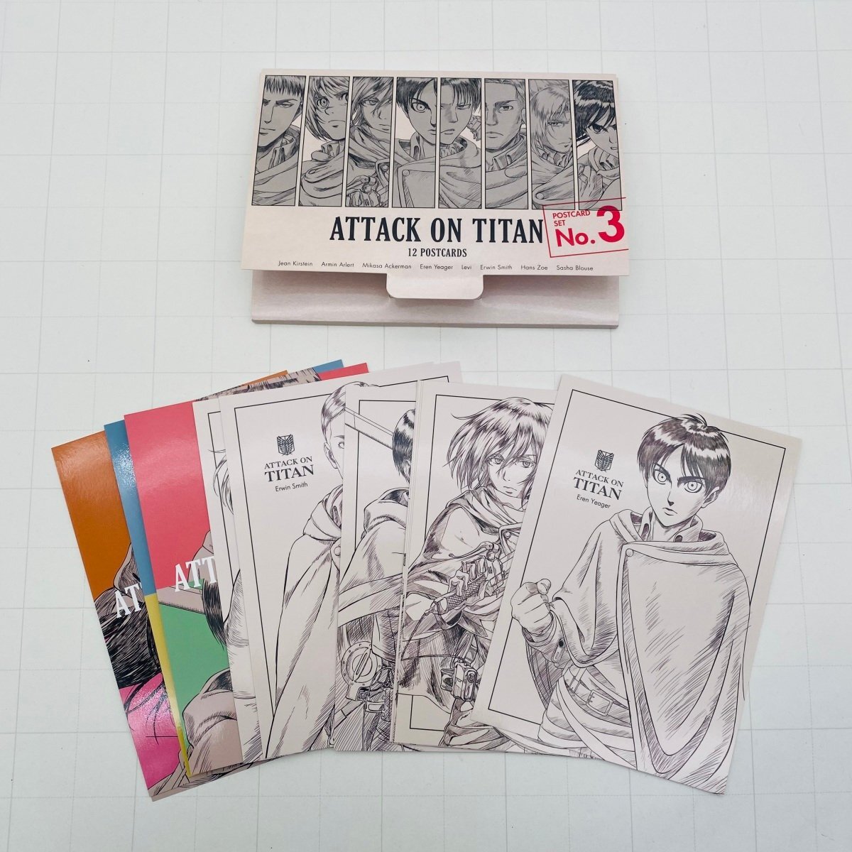新品】進撃の巨人 WIT STUDIO スクエア缶バッジ 原画 エレン リヴァイ