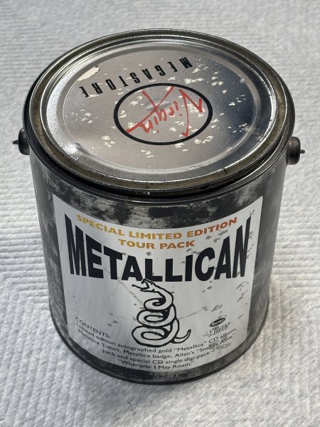 当時モノ☆METALLICA メタリカ☆メタリ缶 ブラックアルバムwithサイン