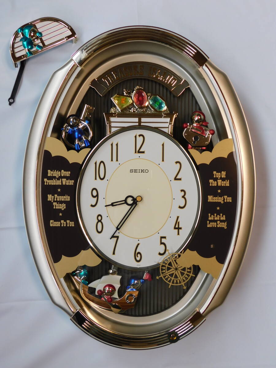 中古】【美品】からくり時計 SEIKO RE536S トレジャーアイランド 高