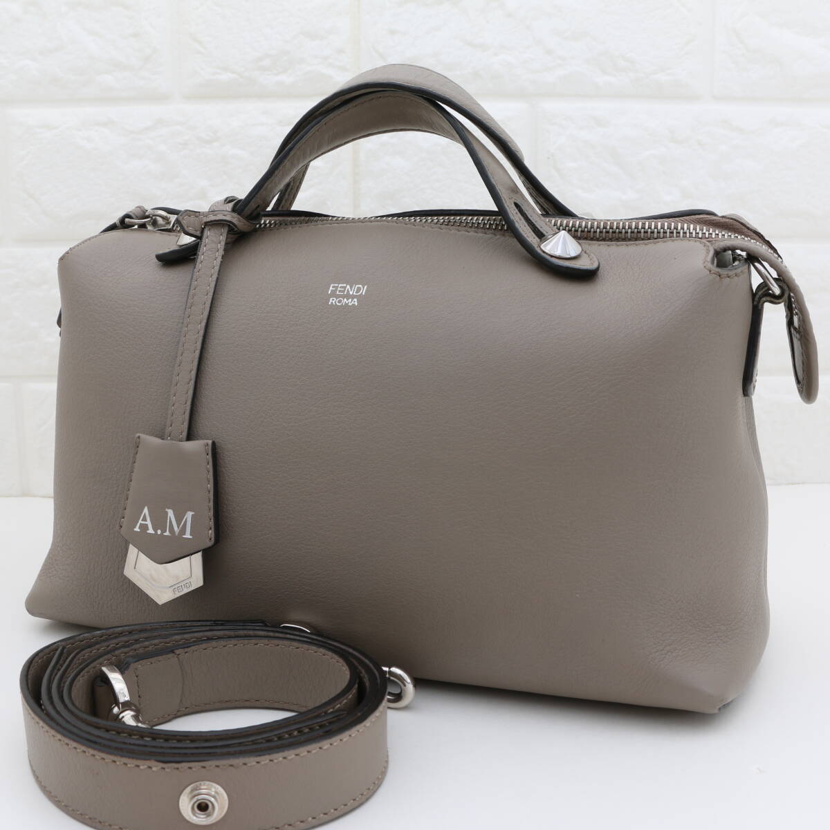 FENDI フェンディ ハンドバッグ 8BH142 ライトブルー ズッカ柄 