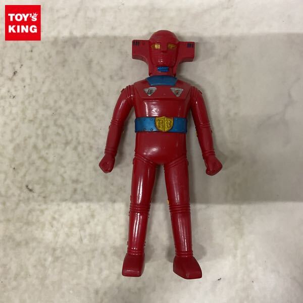 敵ロボットソフビ2個セット① マッハバロンより　ブルマァク 当時物 2体まとめて ブルマァク マッハバロン 敵 ロボット ソフビ人形