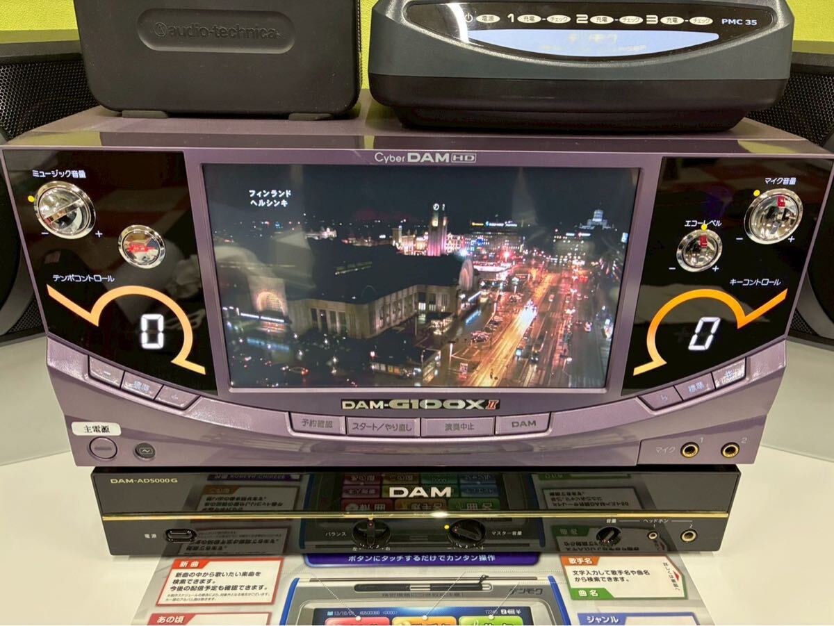 中古】家庭用カラオケ DAM－G100 2分待ちなし デンモク3台の