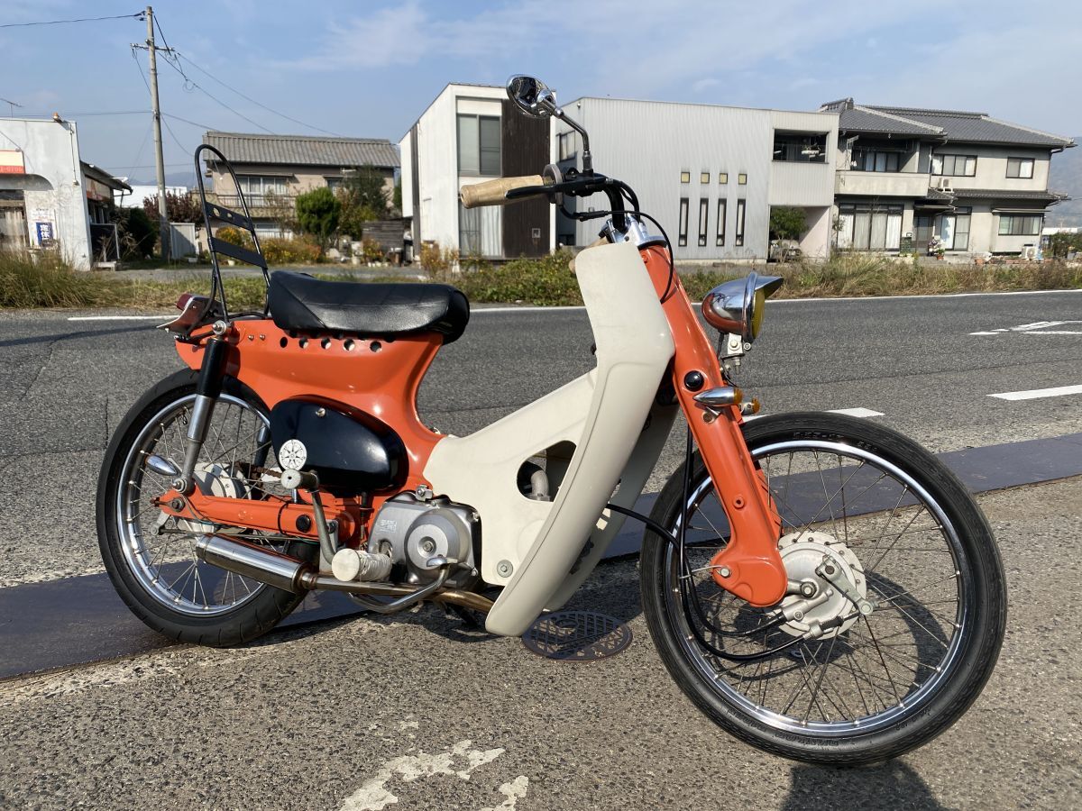 ホンダ スーパーカブ50 ジャンク 部品取り セル付き テレスコ化 直接