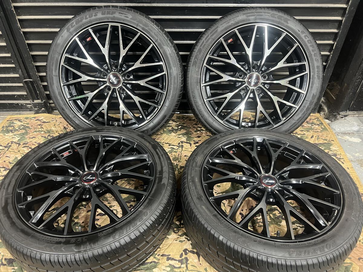 中古】Weds LEONIS LV レオニス 18インチ ホイールセット PCD114.3-5穴