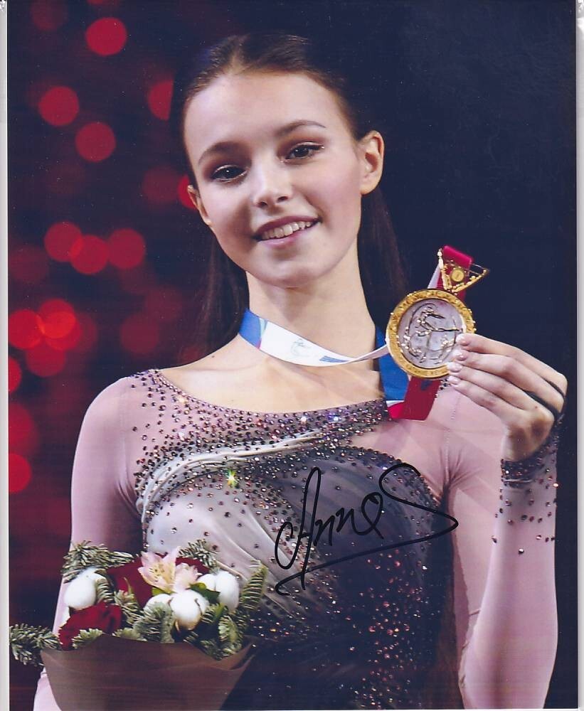 アンナ・シェルバコワ 直筆サイン入り写真 フィギュアスケートロシア