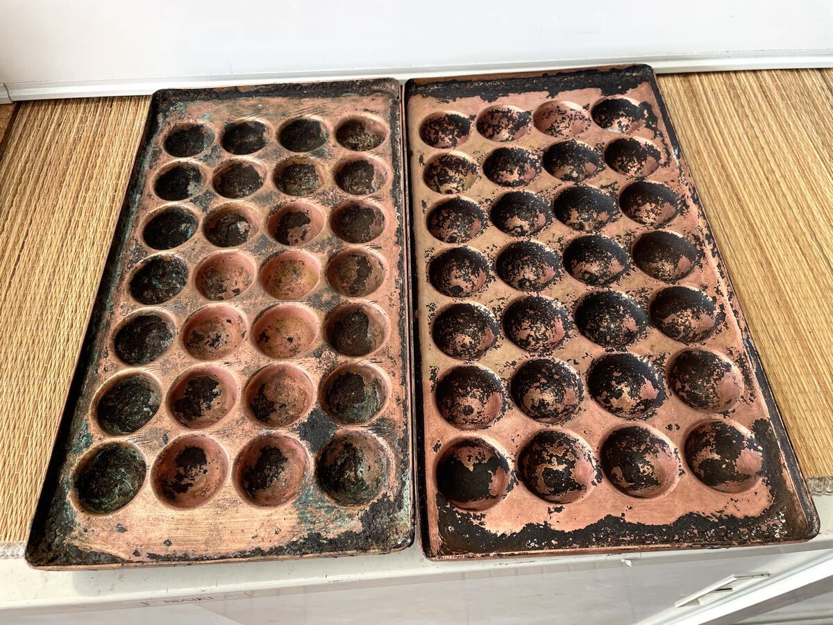 中古】14-31069 中古 明石焼 下駄 盛皿 5枚入 玉子焼 台 斜め台 のせ台 