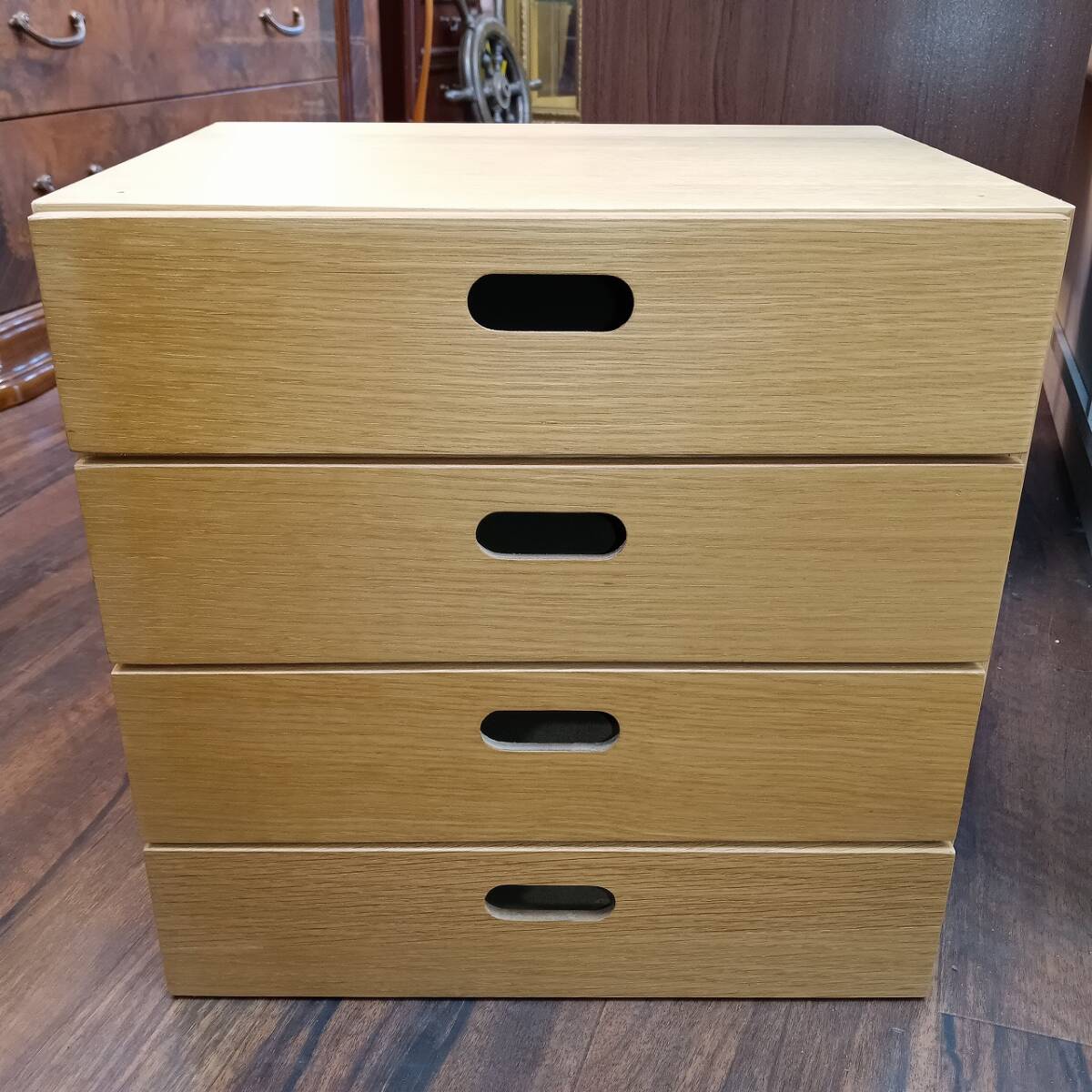 MUJI 無印良品 スタッキングチェスト 引出し4段 オークMDF ミニ