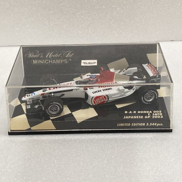 ミニチャンプス 1/18 BAR HONDA 007 佐藤琢磨 ラッキーストライク BAR