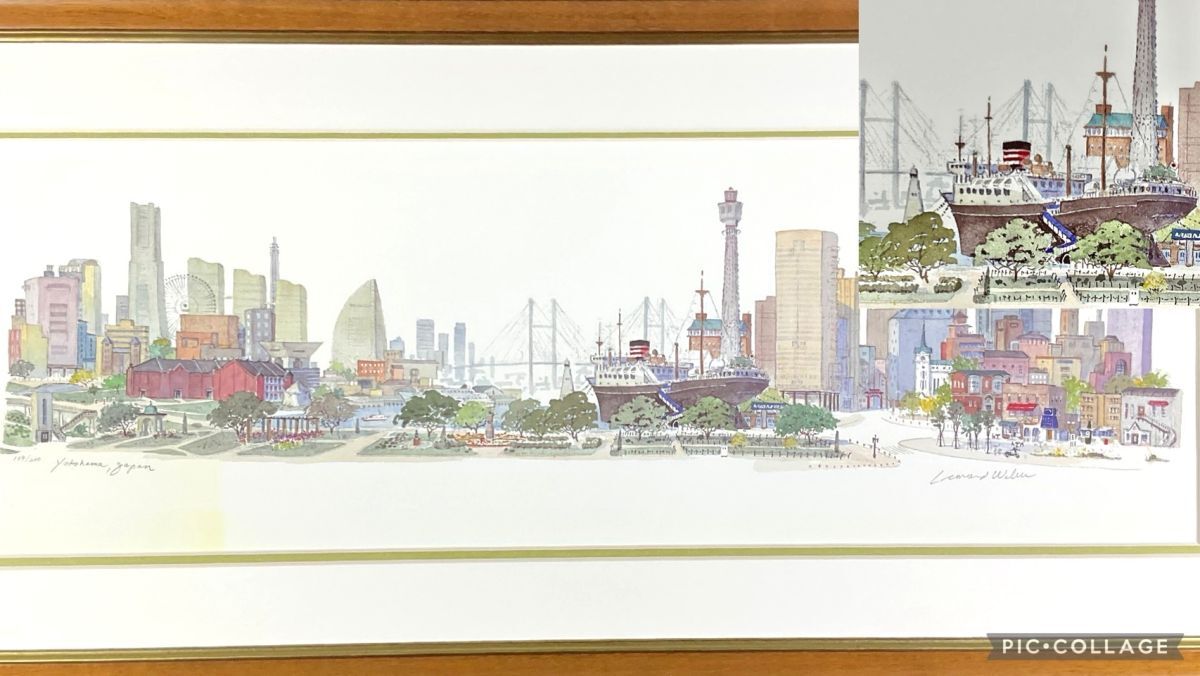 レオナルド・ウェーバー『横浜』◇ジグレー◇直筆サイン有◇人気作家
