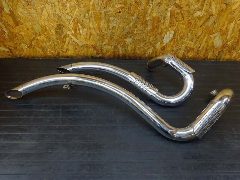 中古】☆ドラッグスター400用ストレッチパイプマフラー中古美品