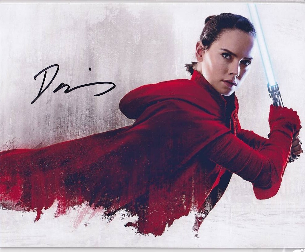 G 2L判 デイジー・リドリー Daisy Ridley 直筆サイン写真 証明書COA 4