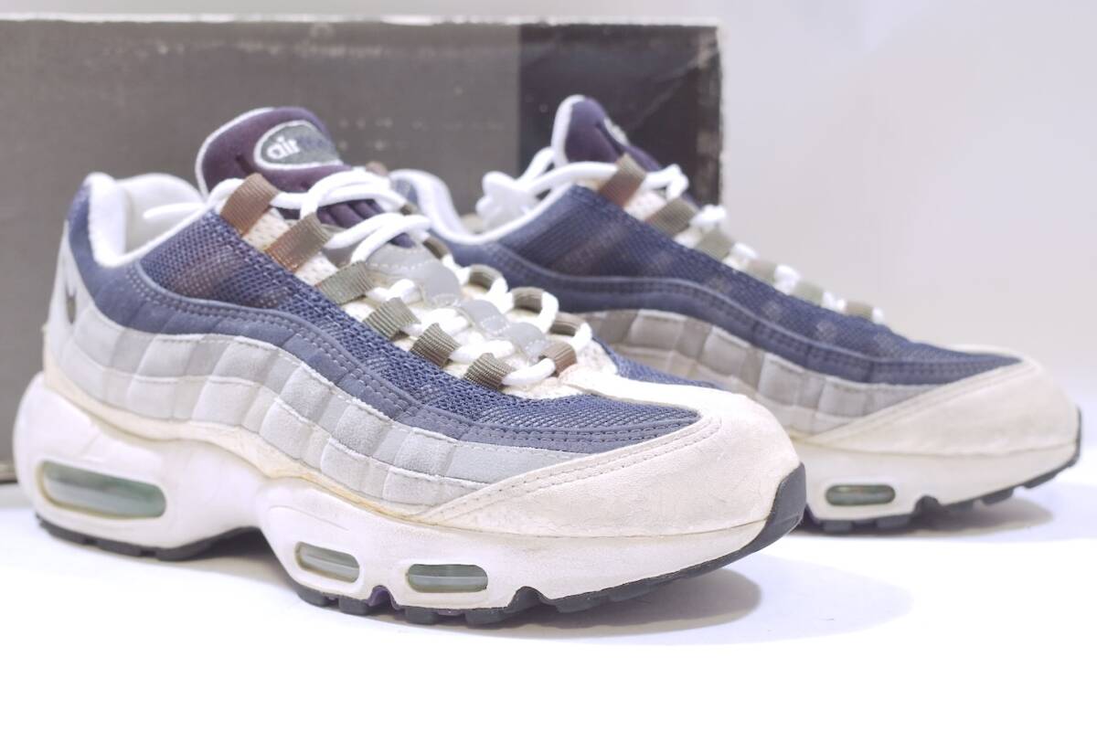 新品】【96年製】NIKE AIR MAX 95 白黒ボーダー US9 104050 132 加水 