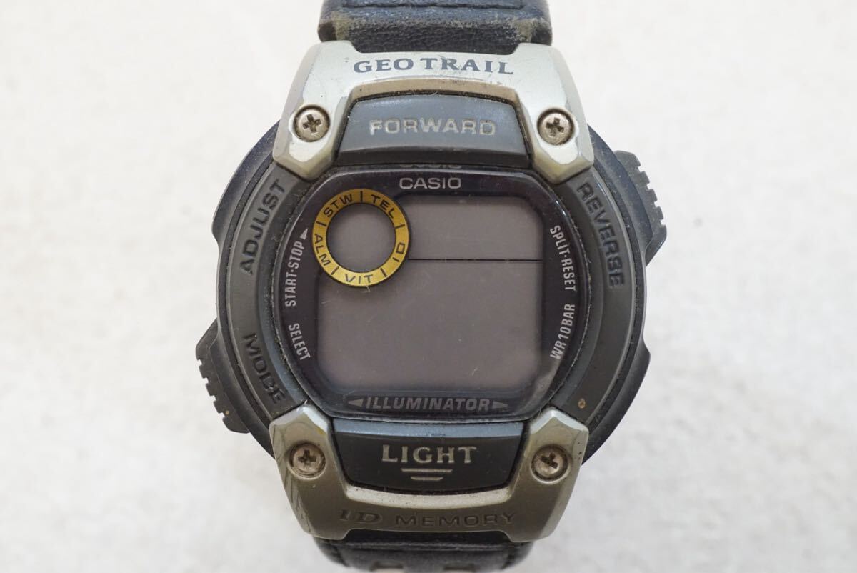 CASIO クォーツ 腕時計 GEO TRAIL FT-611 茶色 黒 NATOベルト 稼動 