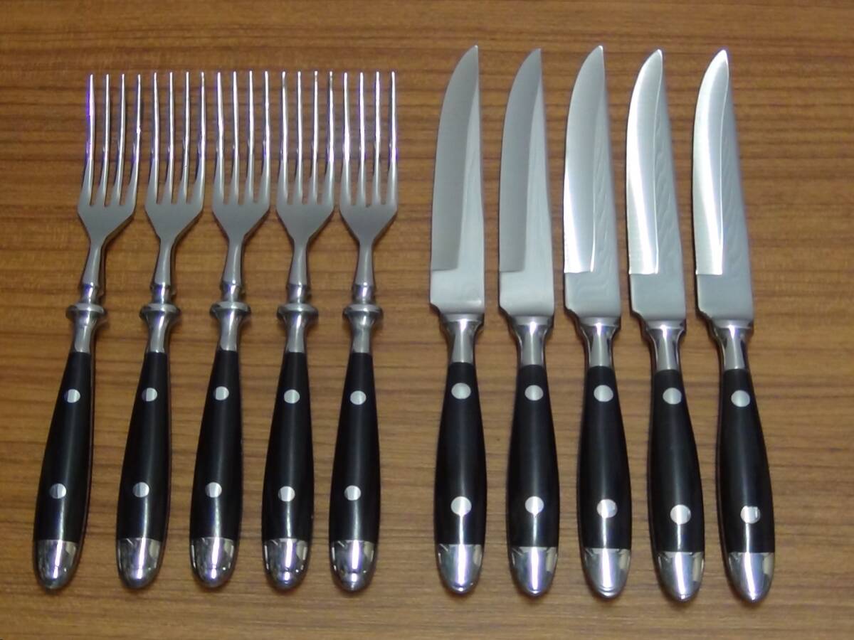 中古】⑦409 GALLO ROSTFREI カトラリー ナイフ フォーク 10本セットの