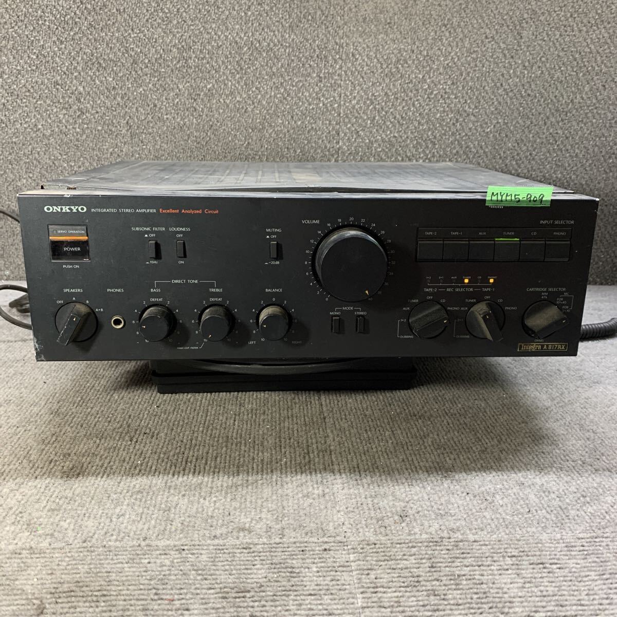 80s ONKYO INTEGRATED アンプ A-5900 動作正常 使用頻度低 重低音 美品