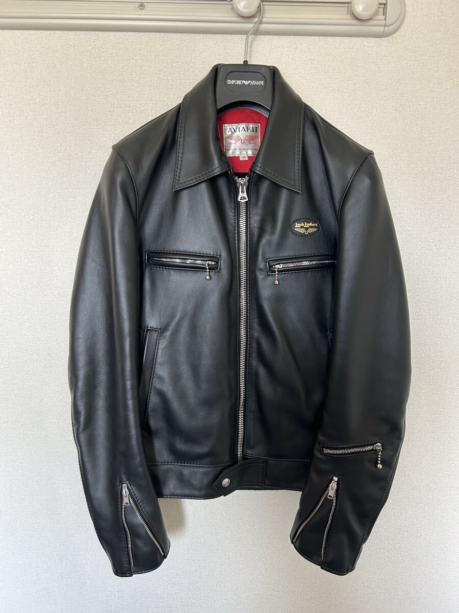 ルイスレザー サイクロン タイトフィット 藤原ヒロシ fragment 中古】美品 藤原ヒロシモデル ルイスレザーサイクロン タイトフィット