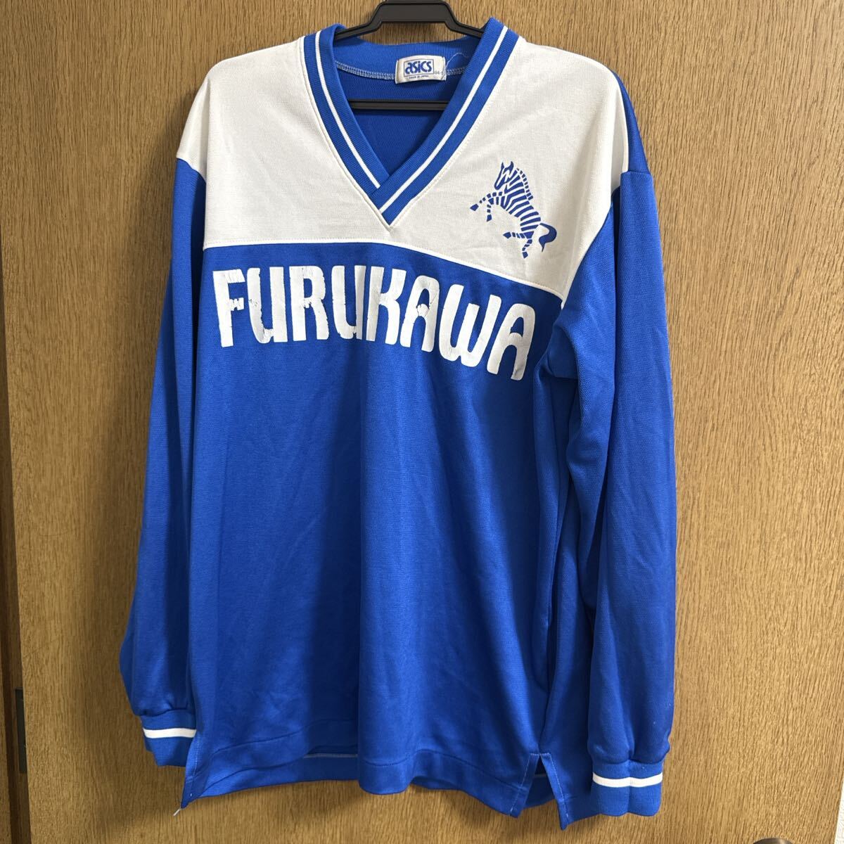 古河電工 サッカー部 三浦17 ASICS ヴィンテージ ユニフォーム JSL 中古】【7207】お宝 発見！？ 古河電工サッカー部 ヴィンテージ長袖