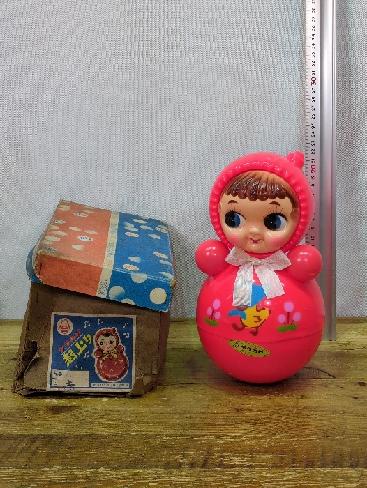 ☆昭和レトロ☆古いセルロイド人形・起き上がりこぼし 小法師☆高さ