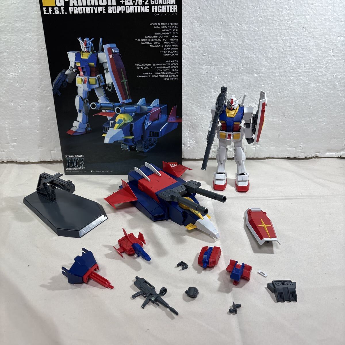新品】HGUC 1/144 Gアーマー (Gファイター + RX-78-2 ガンダム) 完成品
