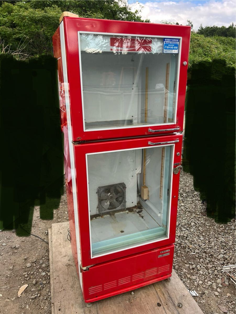 中古】希少 昭和レトロ ナショナルショーケース 冷蔵庫 森永 マミー