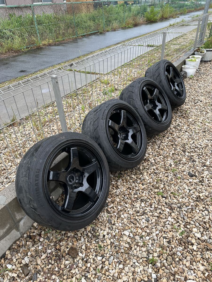 TE37V 風 6本スポークホイール 2本セット 10j×18+15 ※タイヤおまけ程度 TE37V 風 6本スポークホイール 2本セット 10j×18+15 ※タイヤおまけ程度