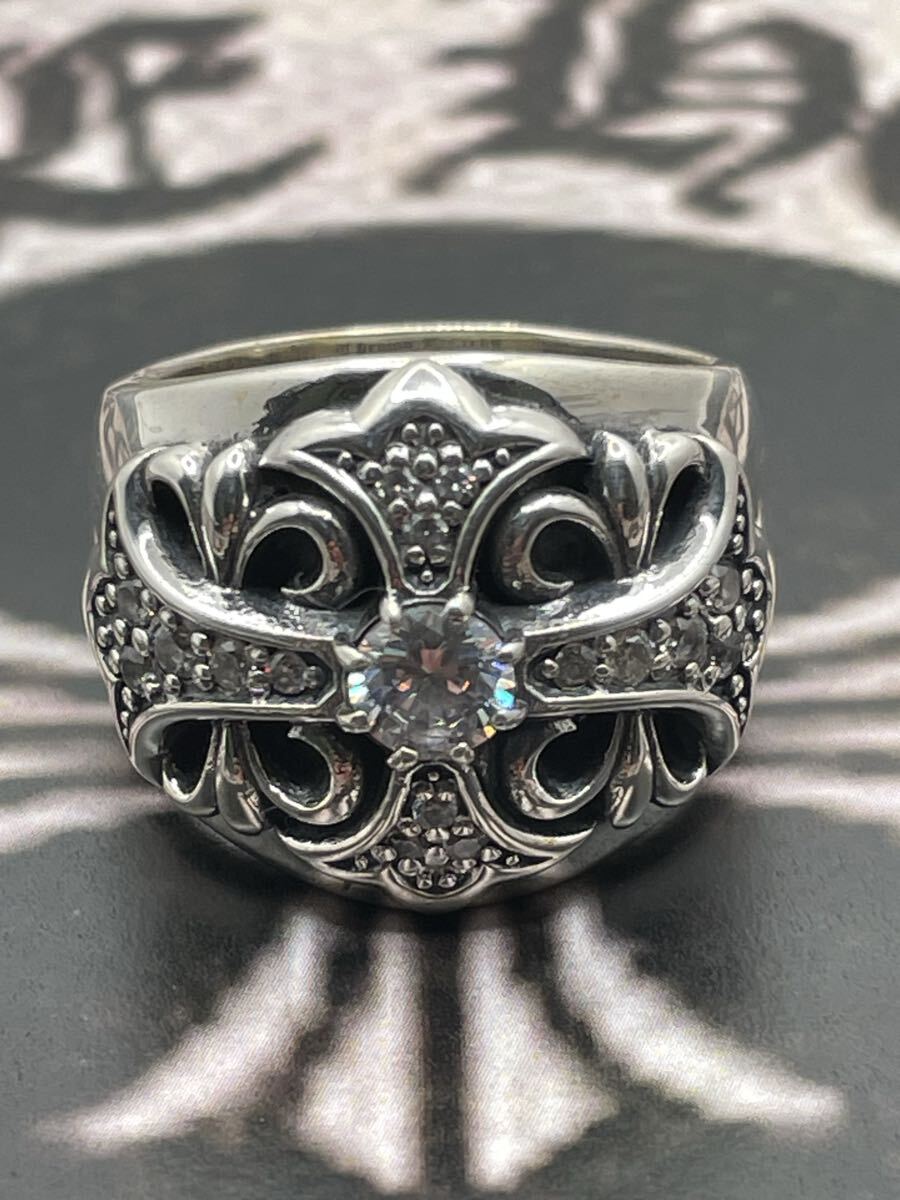 クロムハーツ / CHROME HEARTS 22K KEEPER RING PAVE/DMND キーパー