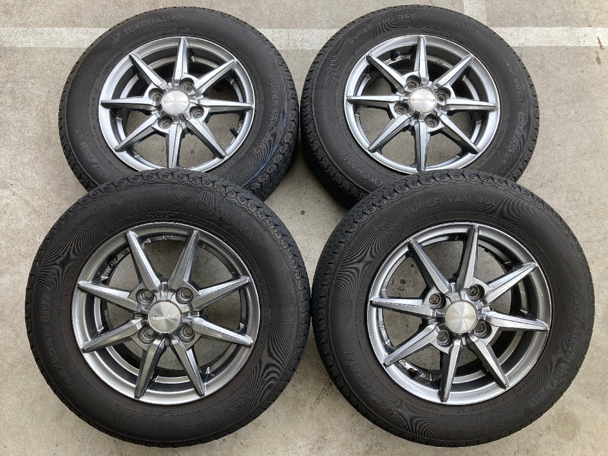 ホンダ バモス 純正 アルミホイールタイヤセット 4本 4H-100 13インチ