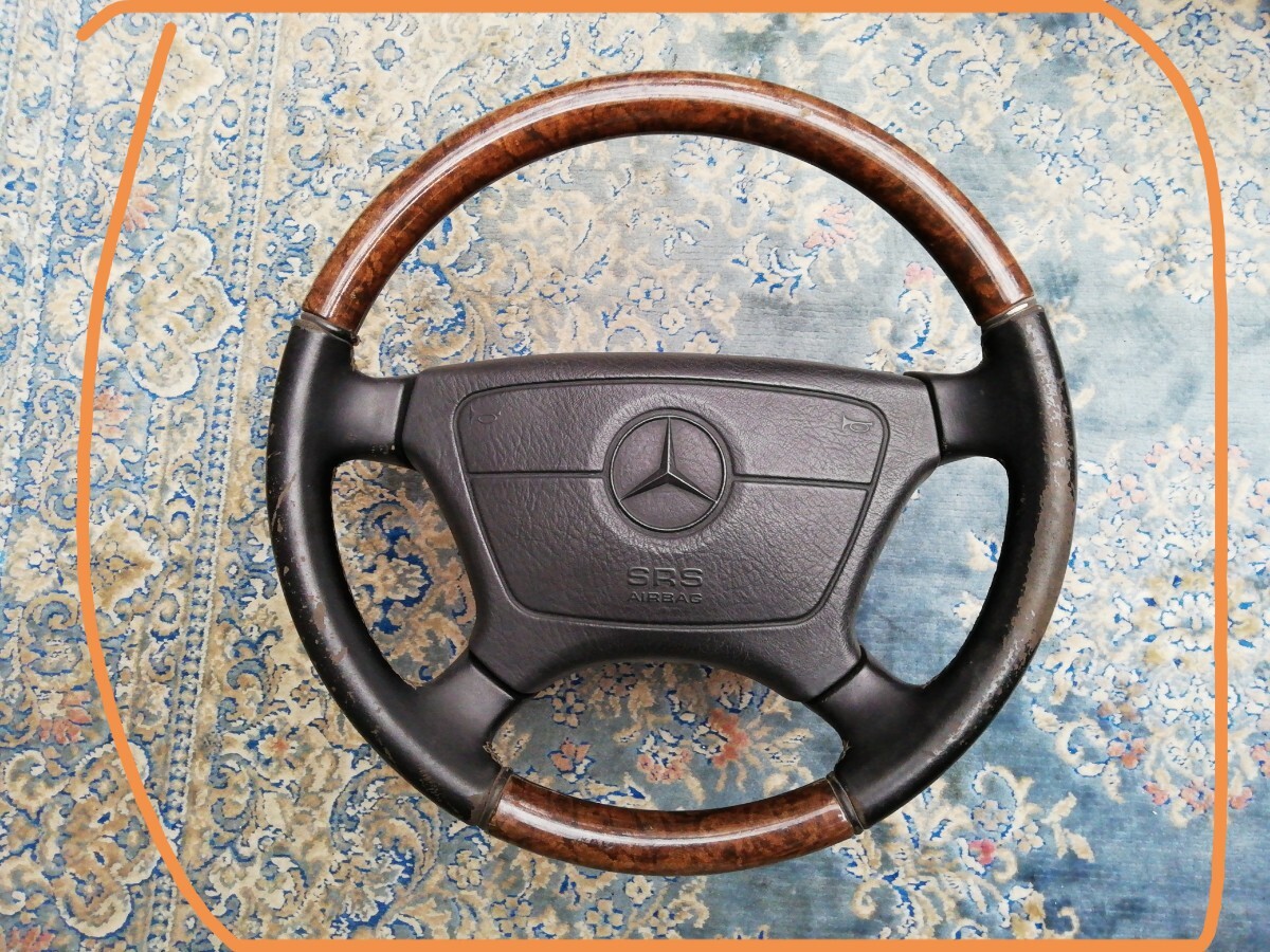 メルセデスベンツ 純正 ウッドコンビステアリング W210.W202.W124.W140