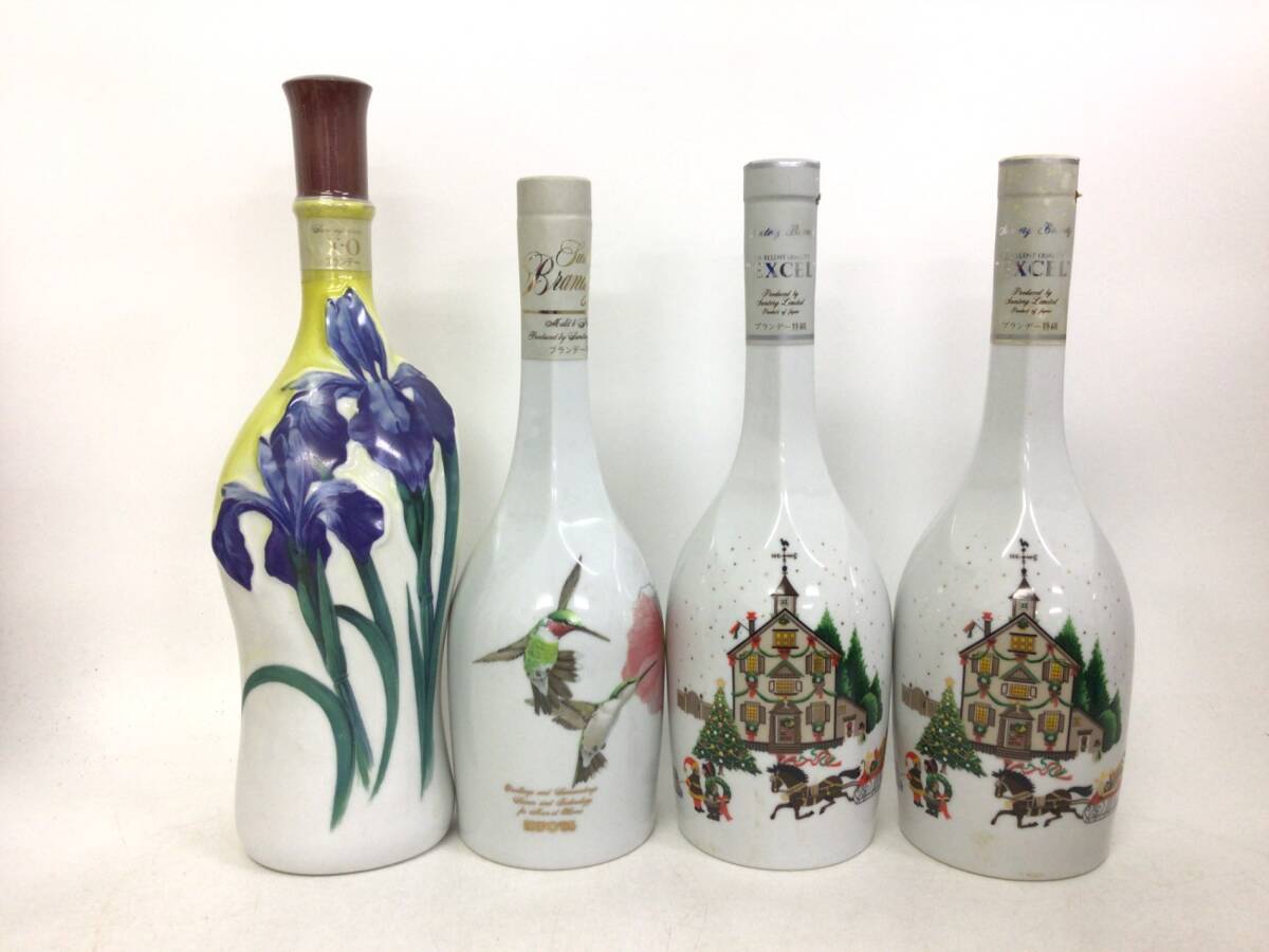 新品】未開栓 □ サントリー ブランデー □ 月 星 太陽 ミニボトル 3本
