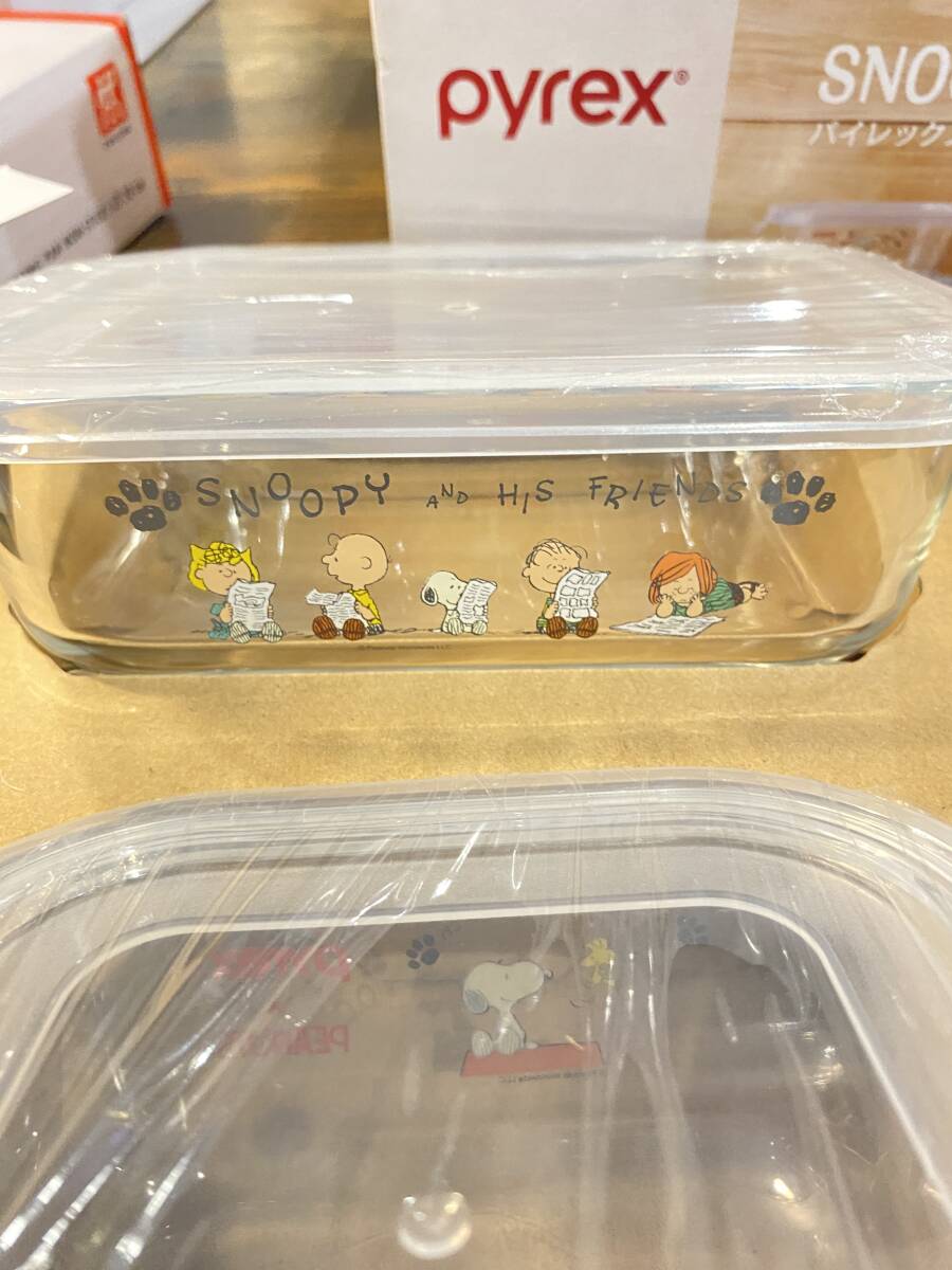 新品】即決!!送料込 パイレックス pyrex スヌーピー 8ピース ガラス