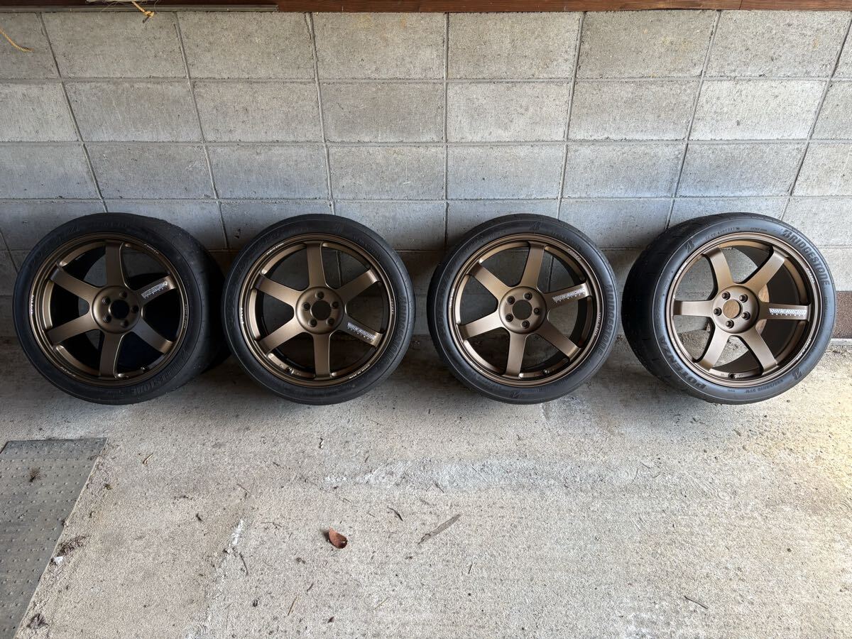 新品】【新品】18インチ 9.5J+24 114.3 5穴 ☆ 6本スポーク ☆ブロンズ 