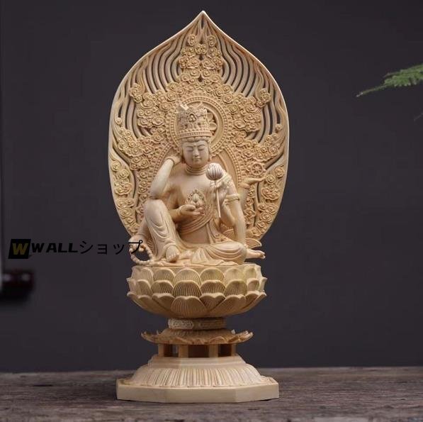 掛け軸】 仏教美術 仏画 「如意輪観音像」 肉筆保証 絹本 金軸 中国