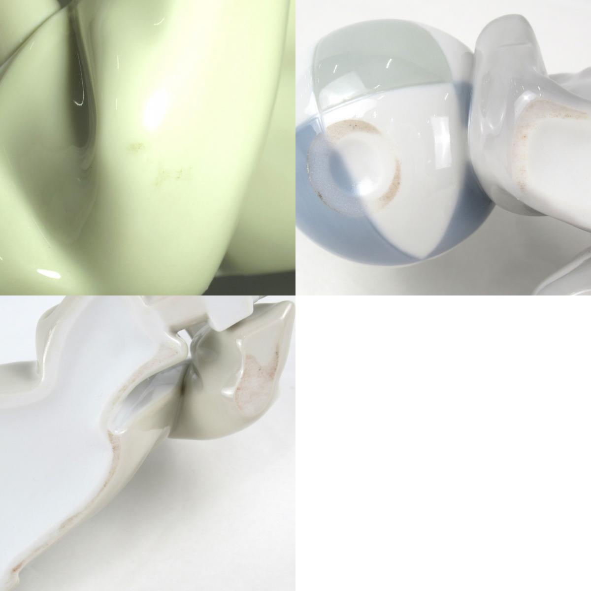 中古】【雅】横山尚人 グラスデコール「陽気なピエロ」共箱 栞 本物