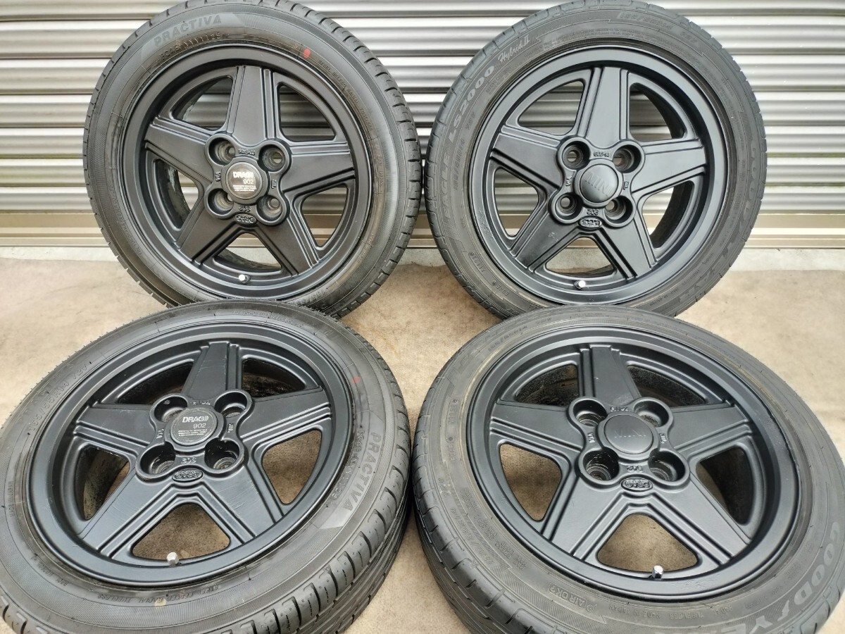 中古】DRAG902 ドラッグ902 14インチ 6J 114.3 4H +20 4本 旧車用の
