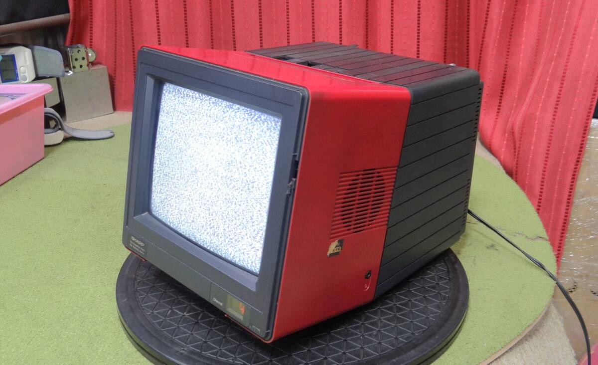 中古】【ジャンク】 昭和レトロ 木調カラーテレビ ブラウン管テレビ
