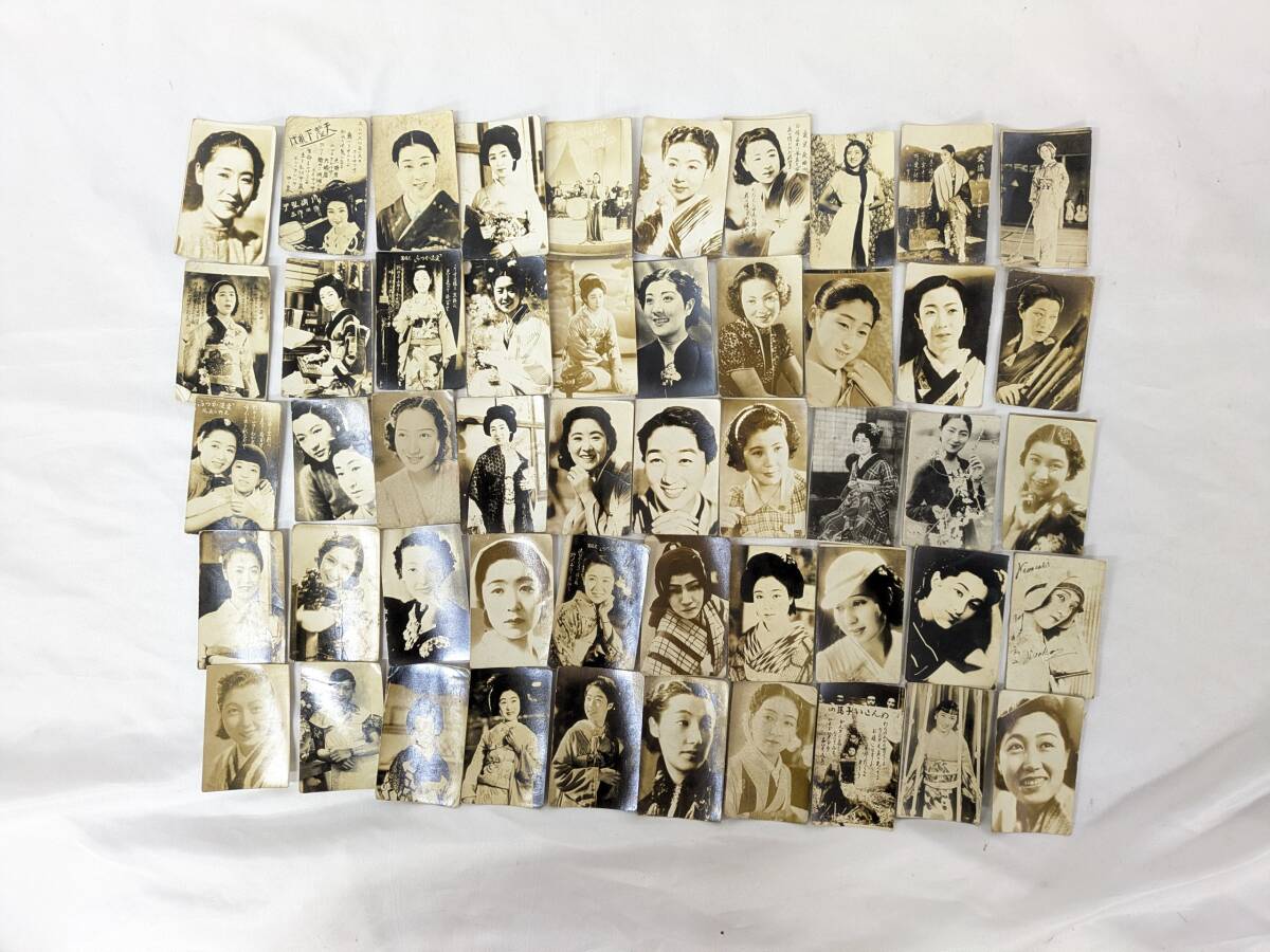 戦前から戦後 映画女優のブロマイド29枚 田中絹代直筆サイン入り含の