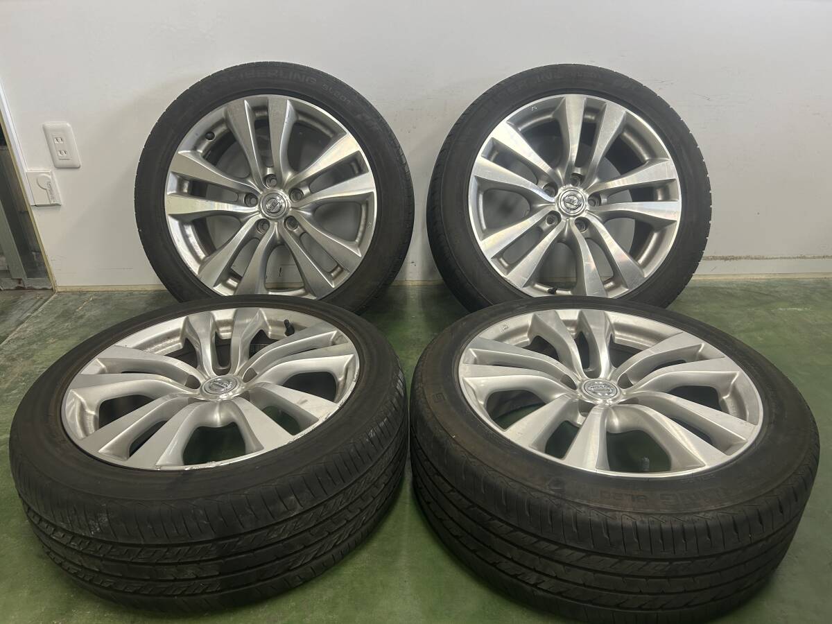 中古極上品 19インチ日産フーガ純正ホイル4本セット ナット付き H20